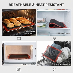 <span class=keywords><strong>Tapis</strong></span> de cuisson en silicone perforé certifié FDA, <span class=keywords><strong>tapis</strong></span> à mailles antiadhésif pour boulangerie, logo personnalisé, résistant à la chaleur, doublure de four - Product Image 6