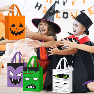 축제 할로윈 사탕 가방 맞춤형 인쇄 로고 보관 간식 선물 환경 친화적 인 부직포 선물 가방 - Product Image 2