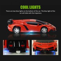 Juguete Genial, Coche Robot 2 en 1, Transformación, Control Remoto, Coche RC, Rotación de 360 Grados con Luz LED Genial, Robot de Batalla