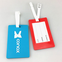 Étiquette de bagage en silicone avec logo personnalisé, étiquette d'identification de bagage en PVC, étiquette d'identification de valise personnalisée, cadeaux promotionnels