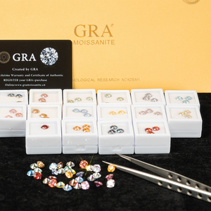 Diamant Moissanite en vrac de qualité supérieure Goldleaf, couleur D, pureté VVS, taille coussin, 1 carat, diamants Moissanite en vrac de couleur - Product Image 3