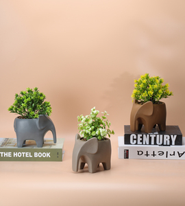<span class=keywords><strong>Vasi</strong></span> di fiori in ceramica in stile moderno fioriere nuova forma di animale (giraffa unicorno) vaso smaltato per interni/esterni decorazione da giardino succulenta - Product Image 5