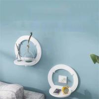 Étagères flottantes hexagonales en PVC, décoration intérieure, étagère de rangement ronde, étagère décorative carrée, étagère murale