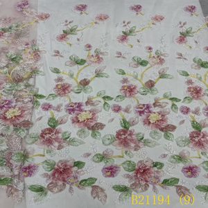 أحدث إكسسوارات الزفاف الفرنسية الصديقة للموضة من الدانتيل اللامع الناعم متعدد الألوان بشريط من الترتر الشبكي من التول اللامع - Product Image 5