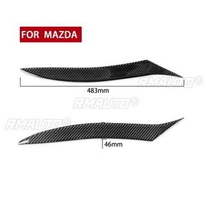 2 Piezas de Cubiertas Decorativas para Faros Delanteros de Coche, de Fibra de Carbono, para Mazda RX-8 2009-2012, Adhesivos para Faros Delanteros - Product Image 4