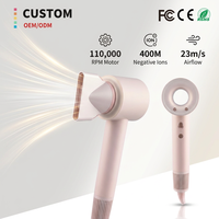 Sèche-cheveux professionnel 110000 tr/min avec buse à huile essentielle, sèche-cheveux haute vitesse 1600W BLDC ionique