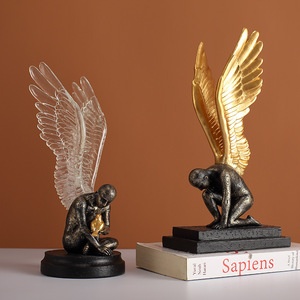 Figurine d'ange créative en résine, décoration de table pour salon, bureau, maison, sculpture artistique - Product Image 1