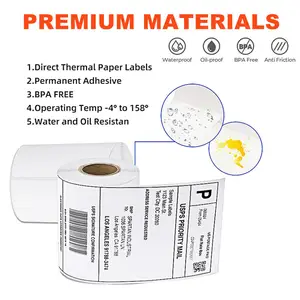 Direct Factory For Printer 4x6 Bluetooth Thermal Blank Shipping Label Adhesive Thermal Sticker Paper Roll