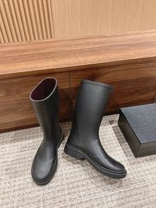 Bottes longues pour femmes de style décontracté, de haute qualité, de marque de luxe, avec semelles épaisses, polyvalentes, antidérapantes et chaudes. - Product Image 4