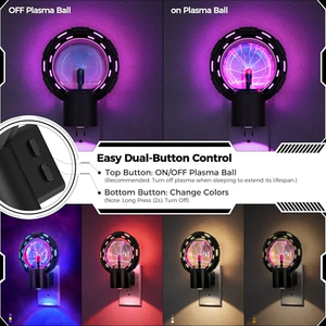 Lámpara de Plasma con Forma de Globo, Luces Nocturnas RGB que Cambian de Color, Regalos, Lámpara Nocturna Enchufable para Habitación Infantil con Sensor Táctil - Product Image 4