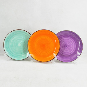 Échantillon disponible vaisselle d'hôtel en céramique écologique motif végétal assiette de peinture <span class=keywords><strong>à</strong></span> <span class=keywords><strong>tarte</strong></span> vente en gros - Product Image 2