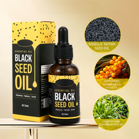 Huile capillaire hydratante et lissante aux graines noires OEM pour cheveux secs et crépus, huile naturelle hydratante pour le cuir chevelu et le corps, idéale pour le massage.