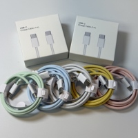 Kabel USB C ke USB C 60W PD 1m 2m Grosir, Kabel Pengisian Cepat Berbahan Nilon Kepang untuk iPhone 16 15 Pro Max Plus untuk iPad Pro