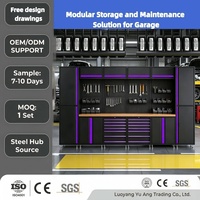 Armoire à outils modulaire industrielle en acier laminé à froid, capacité de charge 1000 kg, style européen, OEM/ODM/OBM, pour ateliers/garages