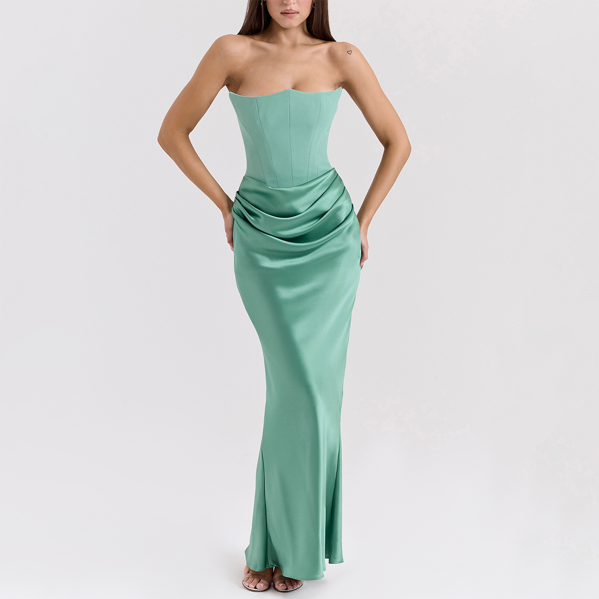 Jade Strapless Corset Maxi Dress Elegant Evening Gown Formal Party Dress  Women Custom Clothing Factory| Alibaba.com