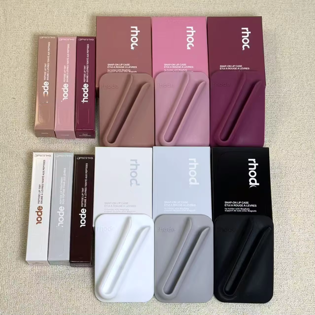 Magnetic Silicone Lipstick Holder Cell Mobile Phone Case with Lip Gloss for Rhode