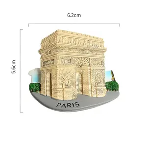 แม่เหล็กติดตู้เย็นทำจากเรซิน3D ของที่ระลึกอาคารของขวัญจากนักท่องเที่ยวชายหาดตามสั่ง