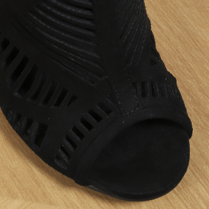 2024 <b>Spring</b> and Summer New Round Toe Open Toe Laser Hollow-out 11cm Sexy Fashion All-match Cool <b>Boots</b> 42 - Product Image 6