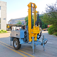 Vente chaude usine : Machine de forage de puits d'eau profonds de type roue de traction, 200m 260m, à vendre