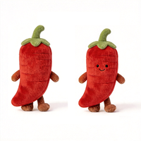 Peluche de piment doux personnalisée de haute qualité, jouet en peluche drôle de dessin animé, poupées de piment rouge pour cadeaux d'enfants, peluche de piment doux