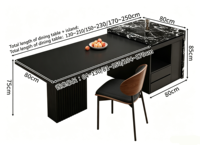 Table de bar minimaliste moderne, extensible et multifonctionnelle pour cuisine, maison, petits appartements, comptoir haut de gamme