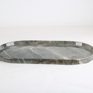 Oval <b>Melamine</b> <b>Tray</b> Marble Pattern Natural Stone Design Decorative Storage Display Home Accessory - Product Image 1