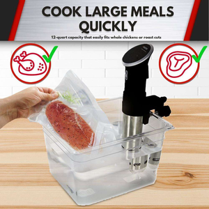 Kit de accesorios Sous Vide de 12 cuartos de galón sin BPA, funda completa para tapa de contenedor, incluye libro de cocina, para servicios de restaurante y hotel - Product Image 2