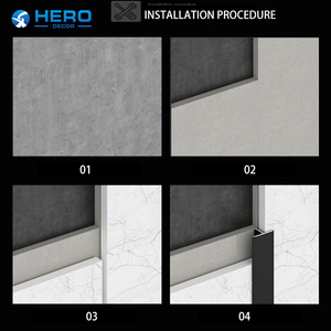 Wholesale Building Hardware Durable Aluminum Alloy Tile Edge Trim 2.5m Hero 1.2mm Thickness Waterproof <strong>Corner</strong> T Shape Transition - Product Image 3