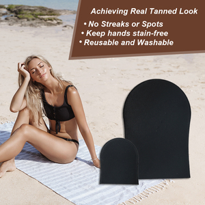 Stock Reusable Washable Super Soft Velvet Microfiber Mini <strong>Tanning</strong> Mitt Self <strong>Tanning</strong> Mitt <strong>Kit</strong> for Face and Body - Product Image 2