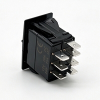 Interrupteur à bascule 12V 20A 7 broches 2 positions ON-OFF-ON avec double LED verte pour VTT, UTV, automobile, marine, Jeep, bateau, camions