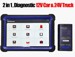 Ferramenta de diagnóstico de carro, 12v 24v diesel obd2 scanner de carro ferramenta de diagnóstico de 10.1 polegadas tablet 6300mah bateria veículo scanner