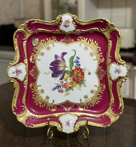 จานผลไม้ตกแต่งลายนูนขอบทองหรูหราสำหรับงานเลี้ยงและของขวัญ - Product Image 3