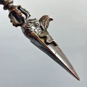 Cổ điển đồng Tây Tạng phurba Nghi Lễ Dao găm, tạo tác tinh thần phật giáo, trang trí tôn giáo sưu tập - Product Image 5