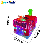 Voiture tamponneuse électrique pour enfants sur le thème des camions de pompiers avec lumières LED et musique pour usage commercial dans les parcs d'attractions et les plazas