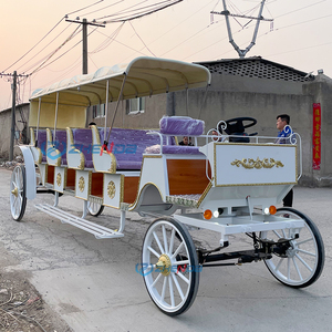 Voiture de tourisme électrique de style européen, chariot à chevaux pour parcs d'attractions, balades, loisirs et mariages - Product Image 4