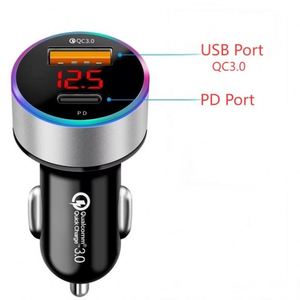ที่ชาร์จในรถยนต์แบบดิจิตอลอเนกประสงค์ รองรับ QC3.0 USB-C สำหรับรถยนต์ทุกประเภท - Product Image 3