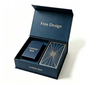 Boîte cadeau en carton rigide écologique OEM avec petite boîte imbriquée - Boîte magnétique de luxe avec logo personnalisé en feuille d'or - Vente en gros - Product Image 1