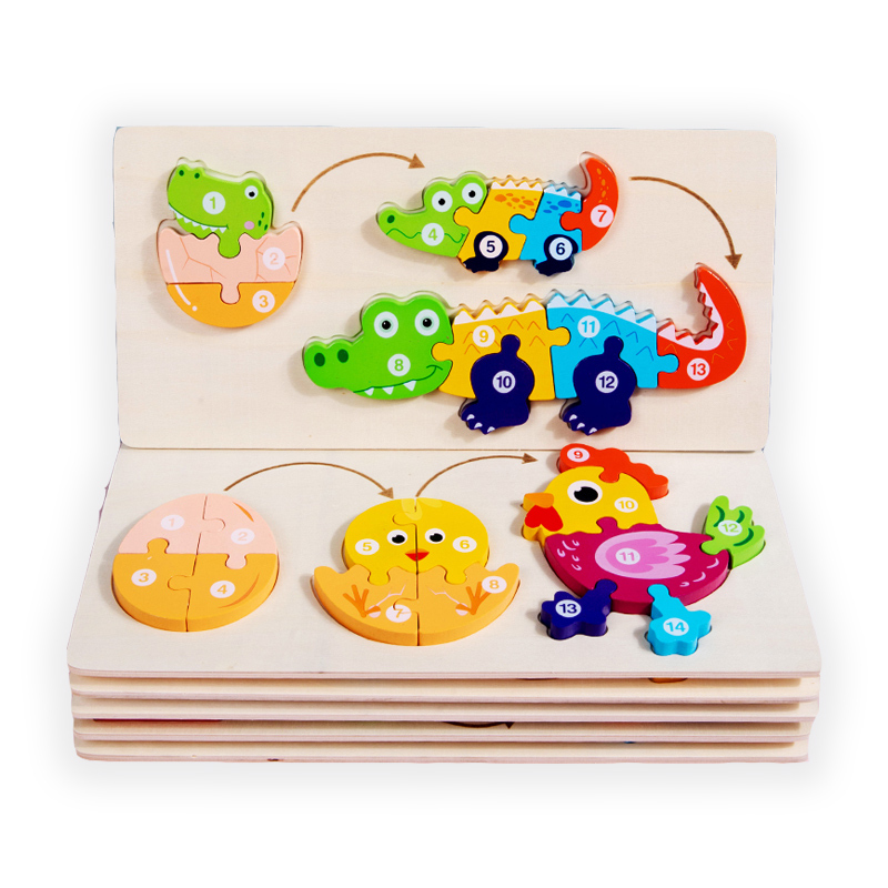 Custom Wooden 3D Animal Growth Jigsaw