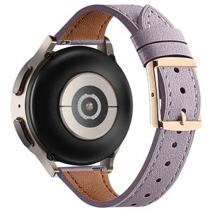 Correas de reloj de cuero correa de cuero genuino de 20mm para Samsung Galaxy Watch6 <span class=keywords><strong>HuaWei</strong></span> <span class=keywords><strong>GT</strong></span> <span class=keywords><strong>2</strong></span> GT2 <span class=keywords><strong>Pro</strong></span> correa de reloj inteligente de repuesto - Product Image 1