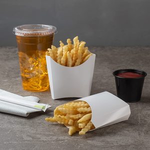 Emballage personnalisé pour poulet frit à emporter, logo écologique, petits contenants blancs pour frites, boîtes jetables pour frites, restauration rapide - Product Image 2