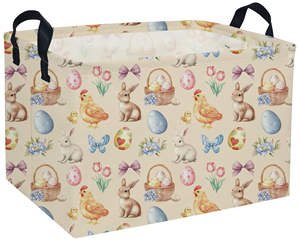 Rectangular Durable <b>Canvas</b> Paw Print Dog & Kids Storage Basket Gift <b>Box</b> for Home Decor - Product Image 3