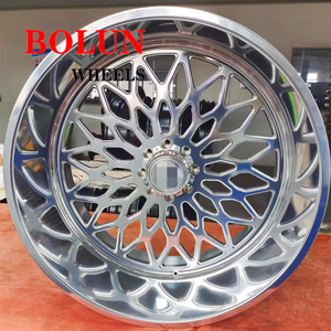 Bolun Polished 20x12 22x10 22x12 24x12 24x14 26x12 28x16 30x16 30x16鍛造ホイール8x170 8x180リムフォード、gmc、ラム、シェビーカーズリム - Product Image 1