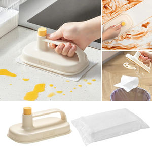 Brosse de sol avec brosse éponge remplaçable pour la cuisine Ensemble de brosses polyvalentes avec lingettes éponge remplaçables pour la cuisine pour la cuisine - Product Image 3