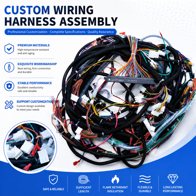 Wholesale Custom Highly Complex Industrial Control Wire Harness Braided Sleeve Cable Assembly for Power Distribution