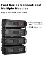 Módulo Amplificador de Potencia Digital Activo para Altavoces Line Array HDL 20-A-50A, Clase D, 2*1400W
