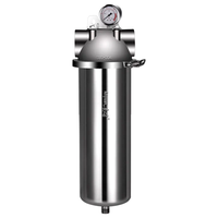 Boîtier de pré-filtre en acier inoxydable OEM SS304 SS316L avec cartouche plissée, filtre métallique réutilisable pour l'irrigation