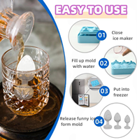 Moule à glaçons 3D en forme de plug anal pour whisky, jouets fantaisie en silicone pour congélateur DIY pour whisky, café, cocktail, fête