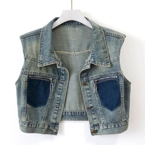 2025 Trend Storm International Station Chaleco <span class=keywords><strong>de</strong></span> mezclilla para mujer, estilo llamativo <span class=keywords><strong>de</strong></span> Venta caliente - Product Image 4