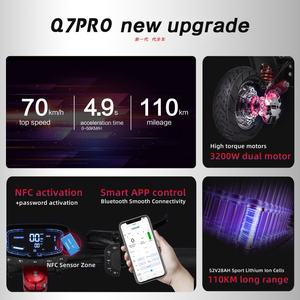 สกู๊ตเตอร์ไฟฟ้า Boyueda Q7 Pro Max สำหรับผู้ใหญ่ 52V 28Ah 3200W มอเตอร์คู่ ขับเคลื่อนออฟโรด ล้อ 10 นิ้ว พร้อม NFC Card จัดส่งฟรีจากคลังสินค้า EU - Product Image 5