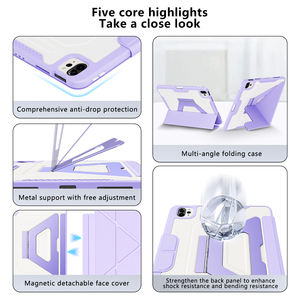 Entrega Rápida en 7 Días, Fundas para <span class=keywords><strong>iPad</strong></span> en Stock, <span class=keywords><strong>Funda</strong></span> Protectora de Cuero para Tablet <span class=keywords><strong>iPad</strong></span> Air 11 M2 2024 Air 5 10.9 con Soporte para Lápiz - Product Image 3